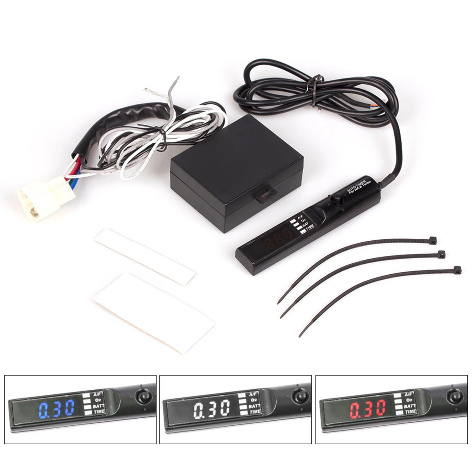 Timer Turbo Per Auto 12V Timer Turbo Universale Per Auto Da Corsa Hks Con Display A Led Bianco/Rosso/Blu Digitale Per Auto Con Accessori Per Auto Box