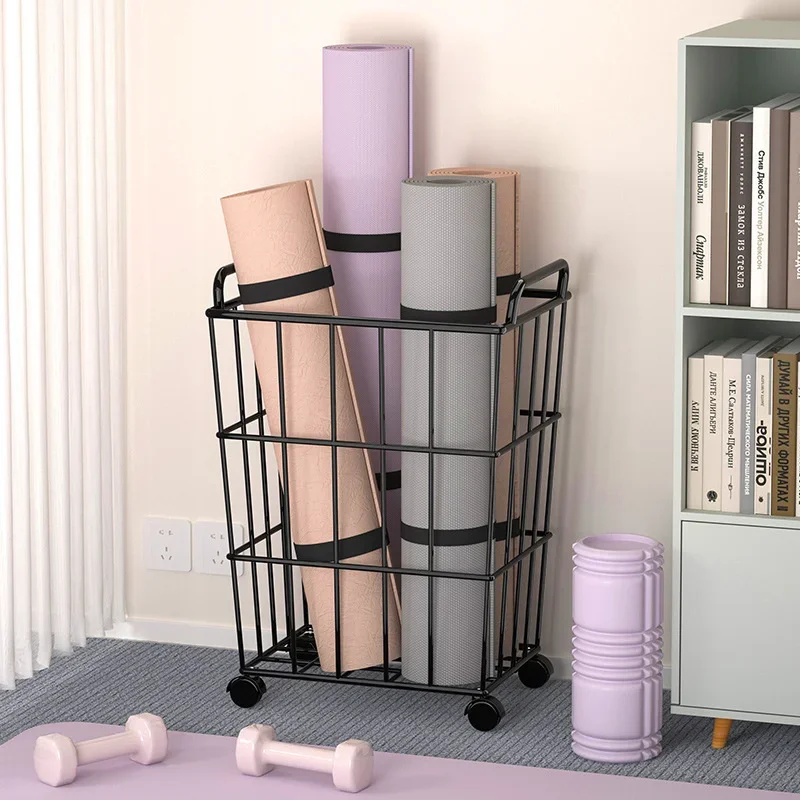 

Simple Storage Holders Children's Toys Yoga Mat Take in Basket Exercise Equipment High-capacity Pulley Finishing Shelf
