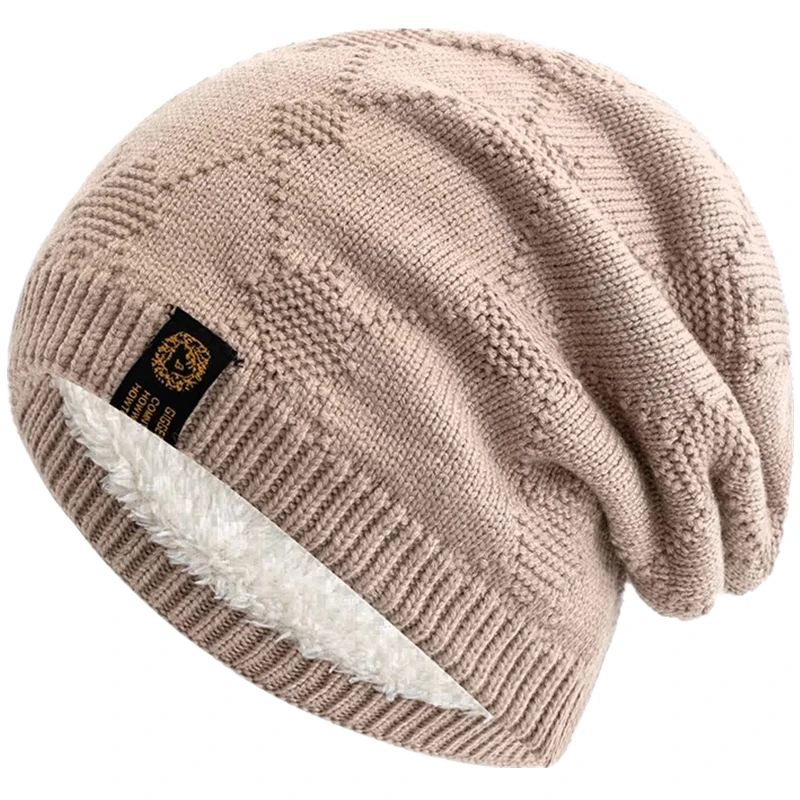 New Style Unisex Winter Hat Warm Wool Cap Stylish Soft Beanie Hat For Men Women Outdoor Thicken Ski Sports Knitted Hat