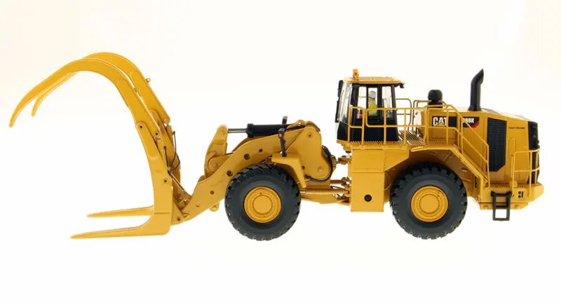 New DM Caterpillar 1/50 CAT 988K Wheel Loader with Log Grapple - High Line Series 85917 By Diecast Masters for Collection Gift