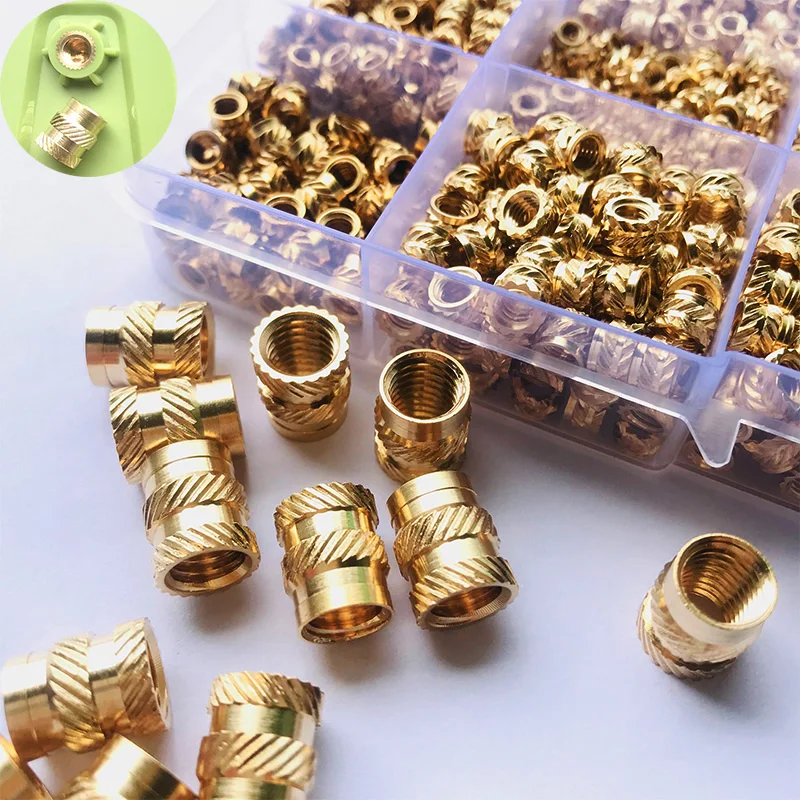 Insert Nut Set M2 M2.5 M3 M4 M5 M6 Brass Heat Set Insert Nut Hot Melt Knurled  Threaded Inserts for 3d Print Embedment Copper Nut - AliExpress