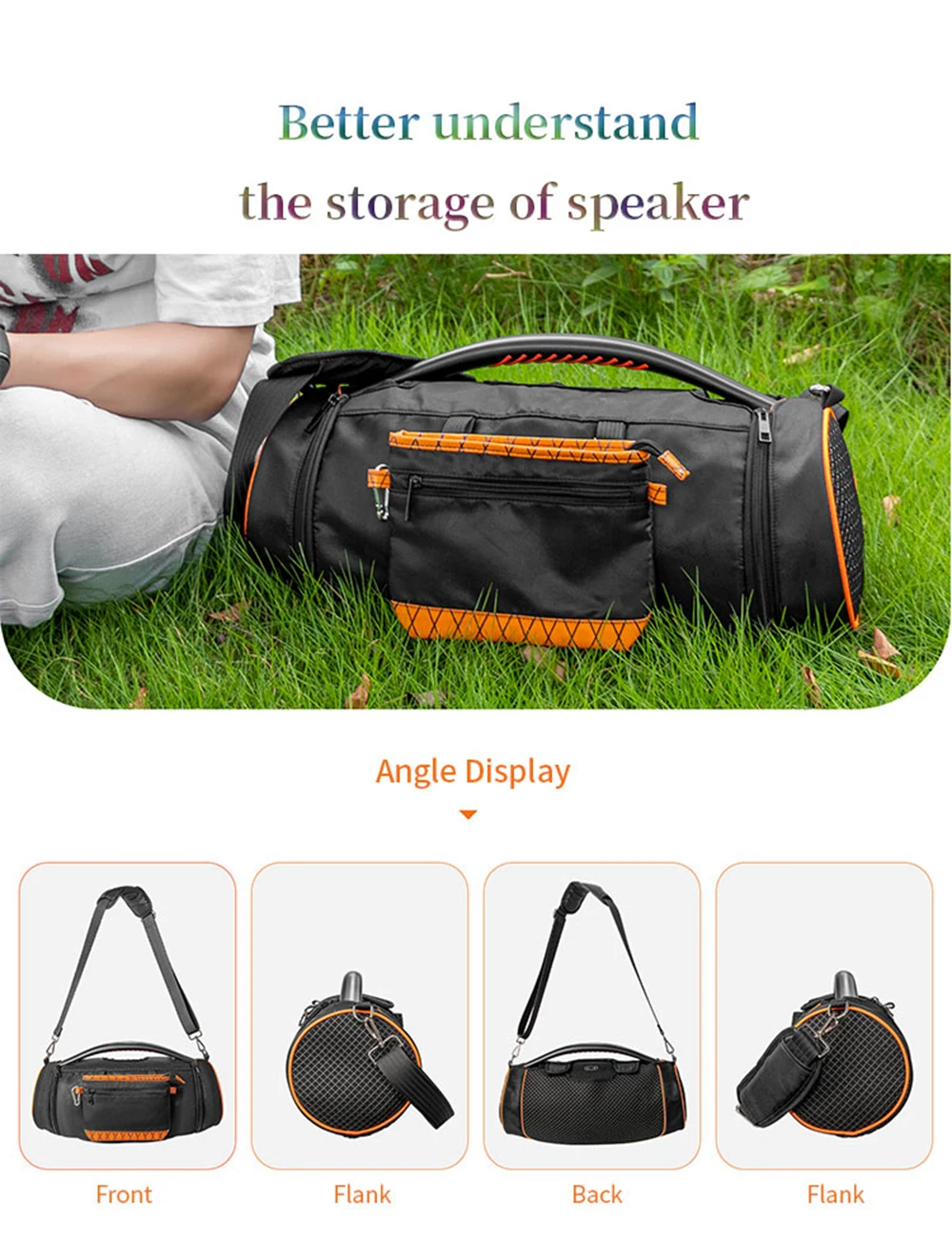 Portable Storage Bag for JBL BOOMBOX 1/2/3 Gen Speaker Sound Permeable Bags BOOMBOX3 Outdoors Travel Carrying Transparent Case