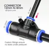 3/8" 9/12mm Garden Misting System Fitting Adjustable Brass Nozzle Atomizer Valve Tee Elbow Cross Quick Connect Adapter PE Tubing 2