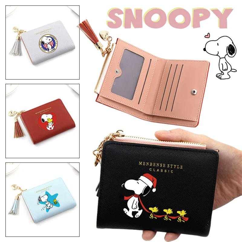 Snoopy Wallet Fashion PU Leather Coin Purse Women Short