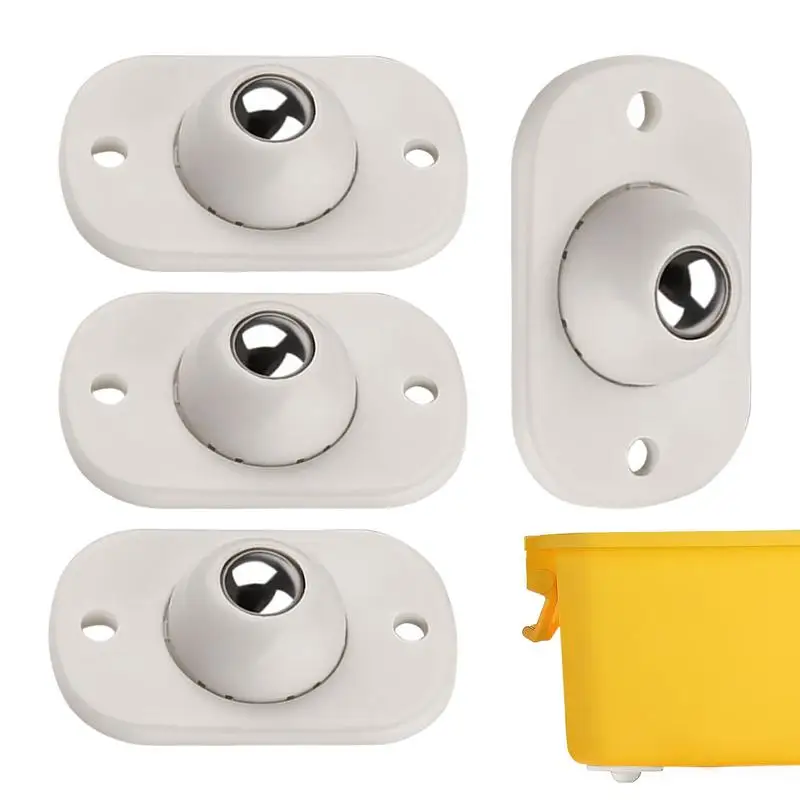 Adhesive Swivel Casters Stainless Steel Self-Adhesive Caster Pulley Strong Adhesive Small Castor Wheels for Bedroom Bathroom