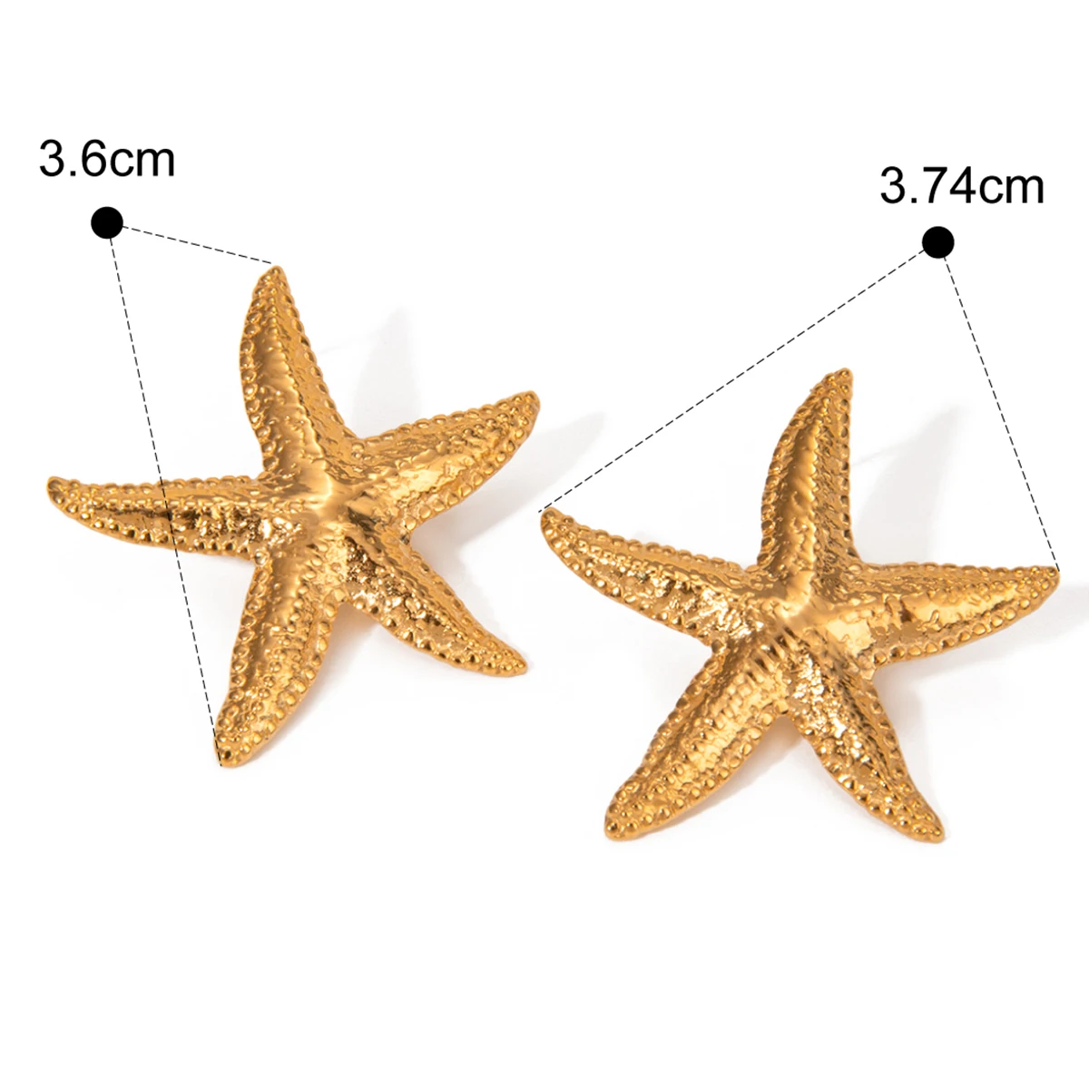 Yori Chic Stainless Steel Geometric Starfish Earrings Metal High Quality Fashion Statement Jewelry Women 6