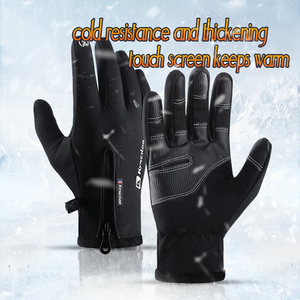 Winter Touchscreen Warm Fishing Gloves Breathable Running Hiking