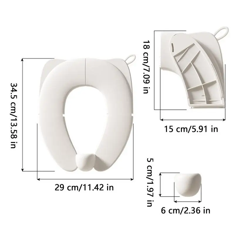 Folding Potty Seat For Toddler Portable Potty Seat Portable Non-Slip Design Toilet Cover For Toddler Baby Kids And Children