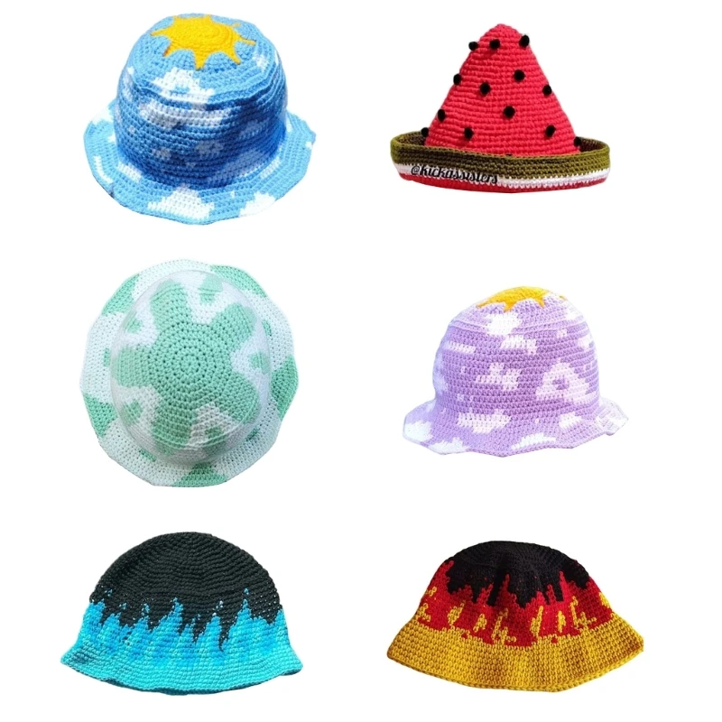 

Flame Bucket Hat Knit Bucket Pattern Fisherman Hat Crochet Flame Cloud Watermelons Hat