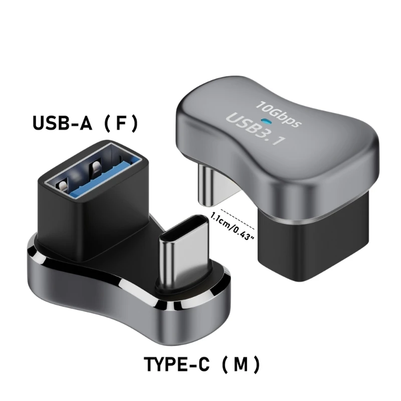 표시등이 있는 M6CA 범용 Type-C 어댑터 USB C-USB 어댑터 모바일, 태블릿 게임 콘솔용 10Gbps 속도