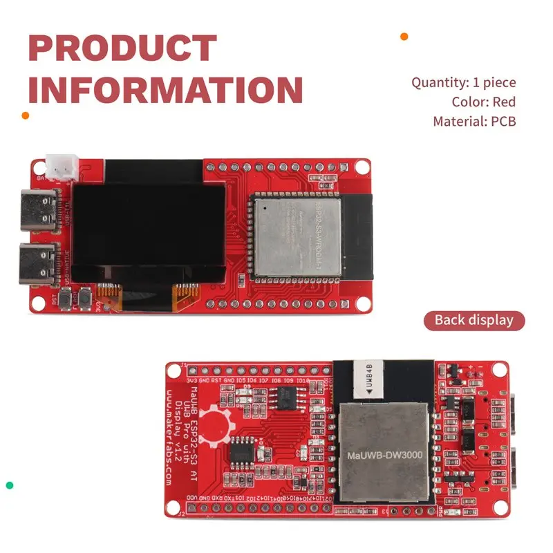 블루투스 5.0 ESP32S3 UWB 모듈 500M 범위 다중 앵커/태그 산업용 IoT 포지셔닝 시스템 (Mauwb 제작)