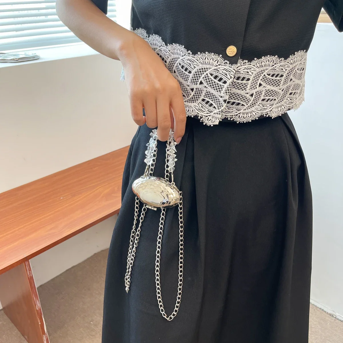 2024 New Lipstick Bag for Wommen High Quality Metal Shoulder Bag Designer Mini Crossbody Bag Cute Purse 1