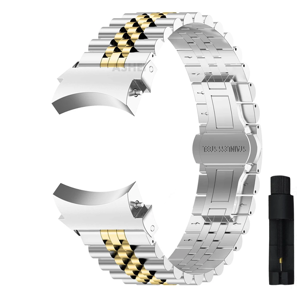 

No gaps strap for samsung galaxy watch 6 4 classic 47mm 43mm 46mm 42mm 5pro 45mm band watch 5 4 44mm 40mm Stainless steel strap