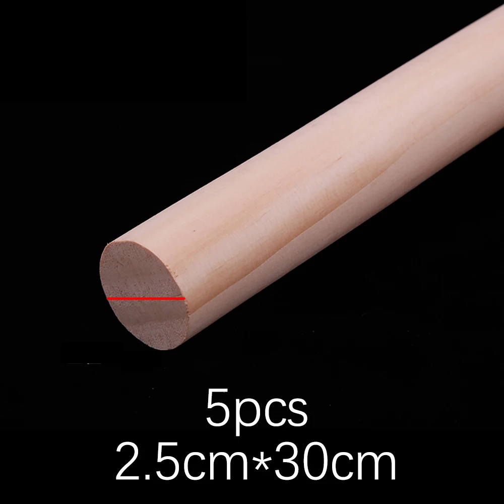 Bastoncini Di Legno Naturali Per Fai Da Te - 30 Pezzi Tondi Per Artigianato E Modellismo - Foto 11