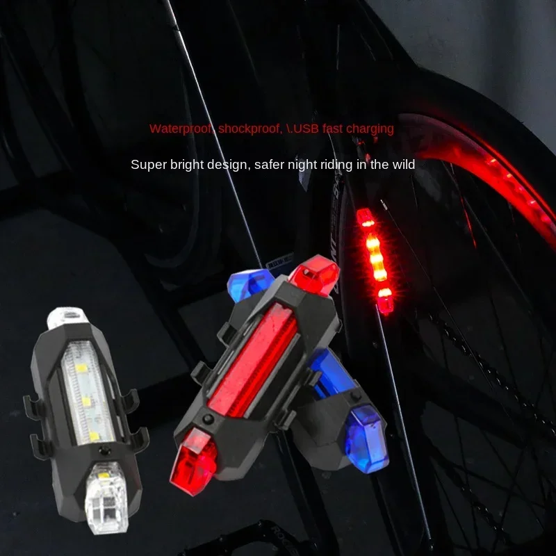 USB Rechargeable LED Bicycle Safety Warning Tail Light