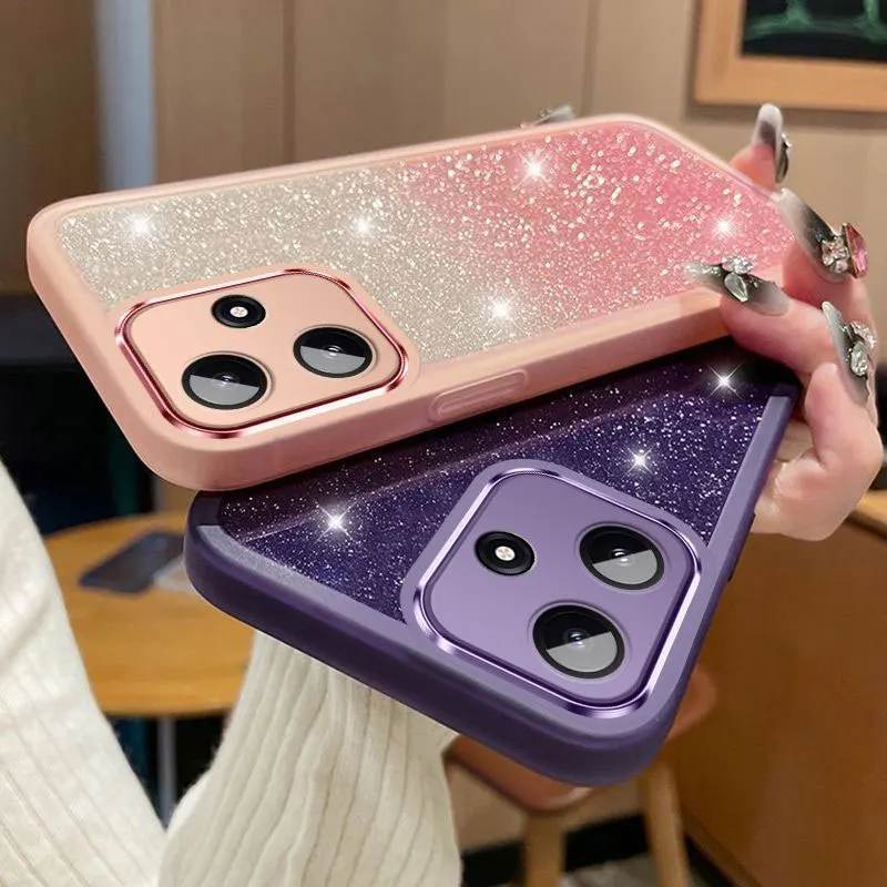 Custodia Redmi 12 5G, Custodia Morbida In Silicone Antiurto Per Xiaomi Redmi 12 4G Poco M6 X6 Note12 Pro 5G 13C Custodie Glitter Bling Di Lusso