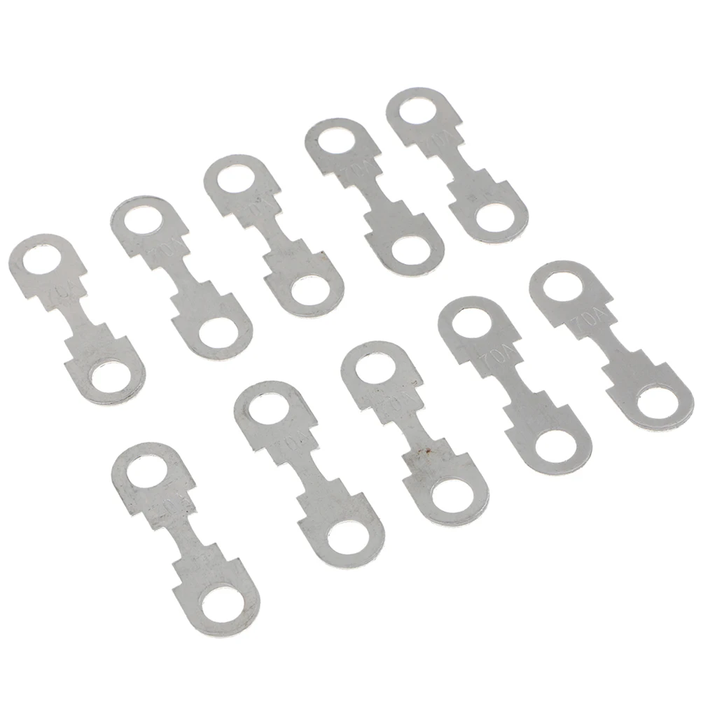10 Pieces 12VDC Automotive Car Flat Metal Fuse Strip Car Fuses Kit For VW Audi SEAT Skoda Ford