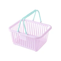 New Plastic Basket Organizer Portable Shopping Storage Box Desktop Sundries Toy Fruit Stationery Organizer Home Storage Baskets 1