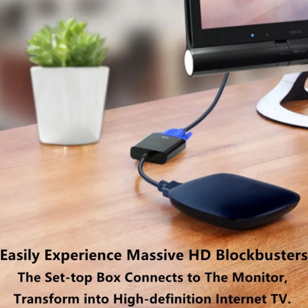 HDMI ȣȯ VGA  ̺ 1080P HDMI to VGA ̺ PC Ʈ TV ڽ  ÷   Ƴα ȯ