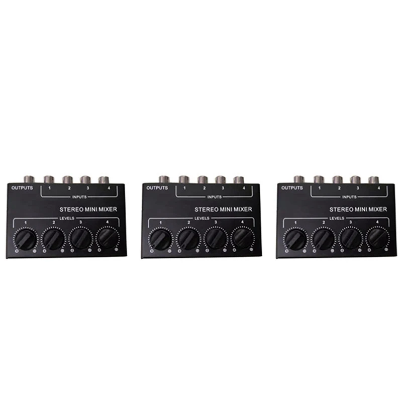 

3X Cx400 Mini Stereo RCA 4-Channel Passive Mixer Small Mixer Mixer Stereo Dispenser For Live And Studio