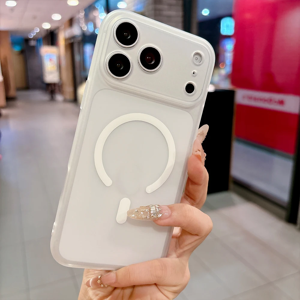 Ultra Thin Matte Translucent Magnetic Phone Case - Soft TPU Back Cover