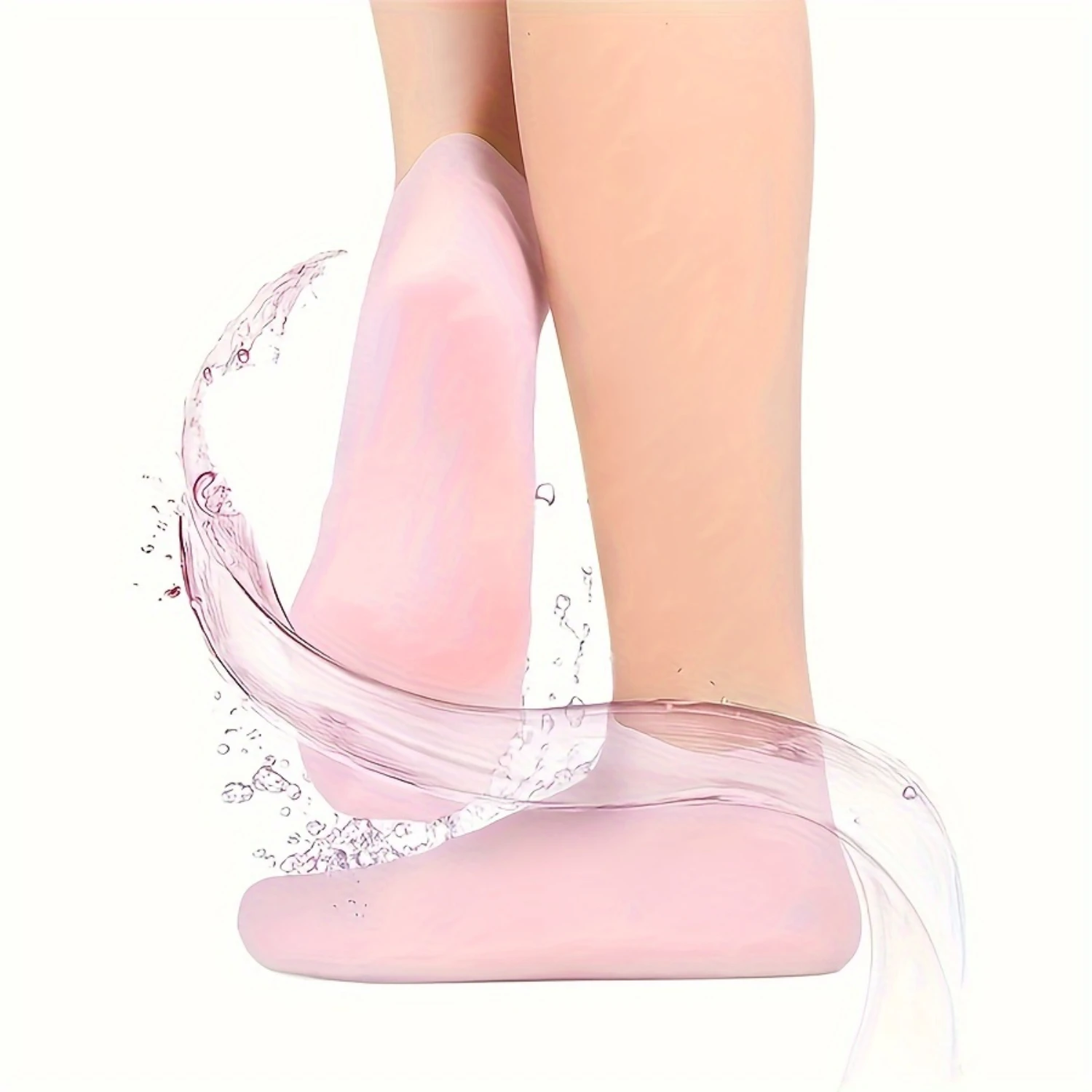 Pair Double-Layered Silicone Moisturizing Socks-Intensive Hydration for Soft and Supple Skin, Effective Anti-Dry Protection Ag