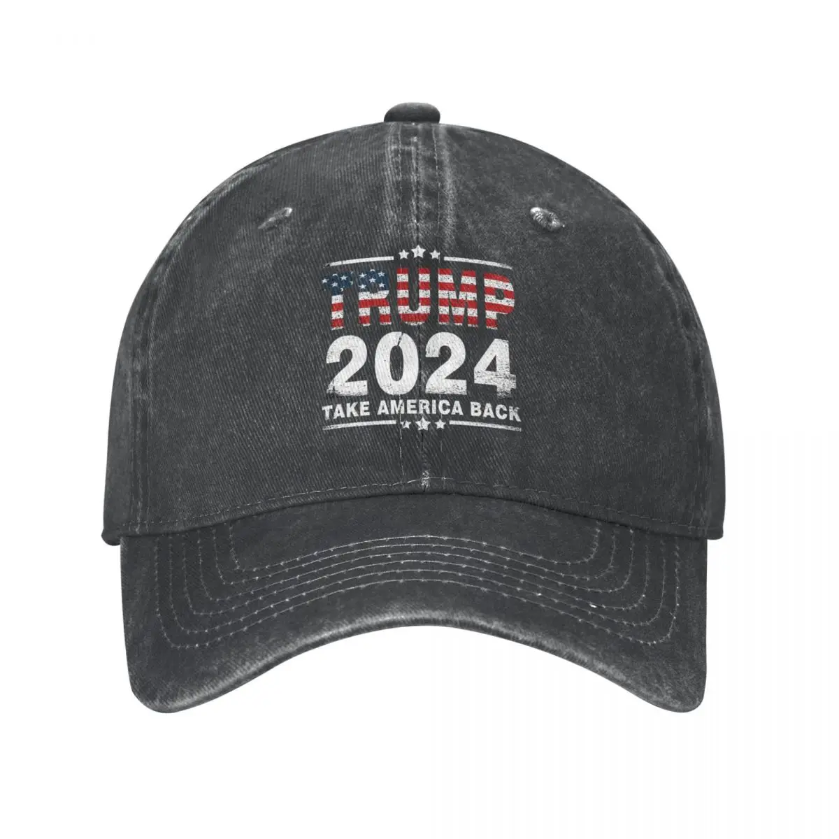 

Trump 2024 Take America Again Republican Men Baseball Cap Distressed Denim Caps Hat Fashion Outdoor All Seasons Travel Sun Cap