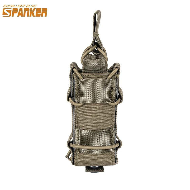 Tactical Pistol Magazine Pouch 9Mm Pistol Single Mag Bag Molle Flashlight Holsters Pouch Hunting Gun Accessories