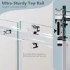 Frameless Shower Glass Door, 60" W x 76" H Sliding Shower Door with 5/16" Glass Door, Seal Strip Handle Smooth Track Shower Door 5