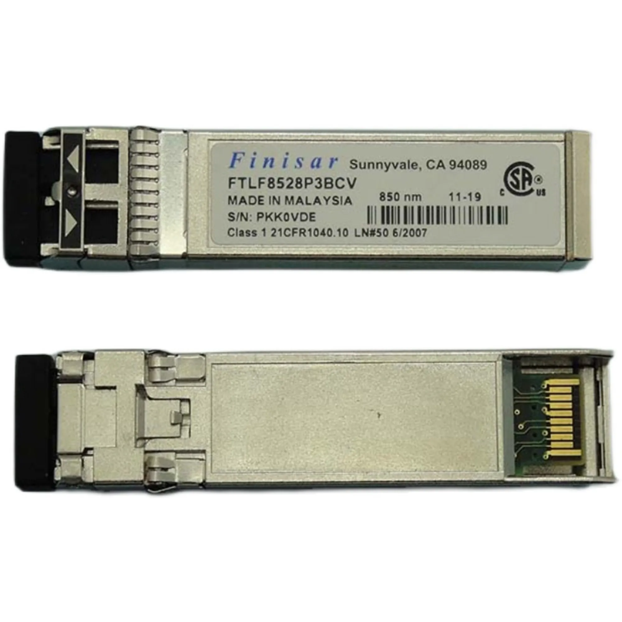 finisar FTLF8528P3BCV 8GB SFP+ SW 850nm 300m Fibre Channel Transceiver Module finisar 8g sfp Transceiver/8g sfp fiber switch qlogic 8g fibre channel transceiver ftlf8528p3bcv ql 850nm 8gb sfp optical switch for qle2560 qle2562 hba fc card