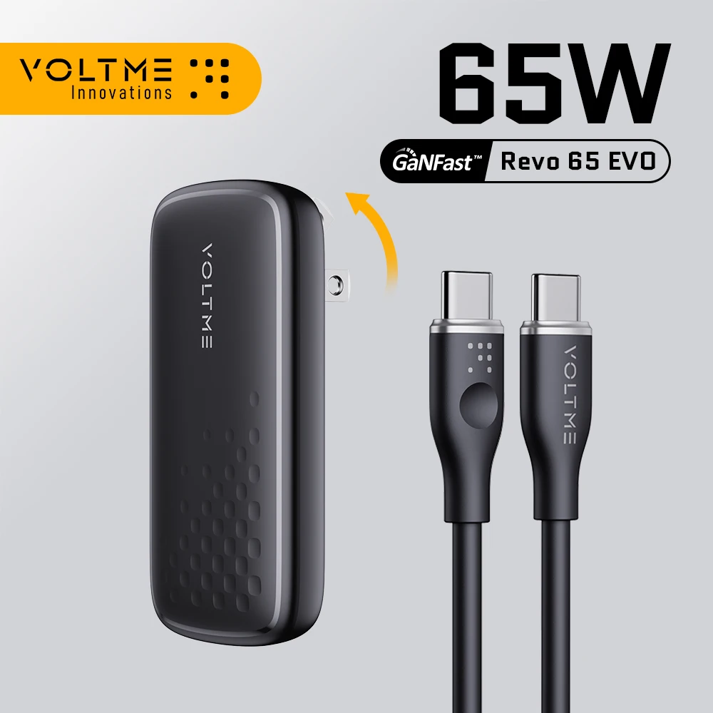 VOLTME 65 W USB C充電器 (GaN III Tech) 、PD PPS 3ポート急速充電器ブロック、MacBook Pro/Air用コンパクト折りたたみ式壁充電器、Dell XPS 13、iPad Pro VOLTME 65W 3-Port Fast Wall Charger Review - Car Play Life