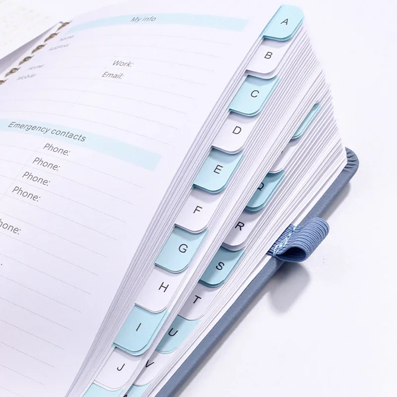 Enhanced Password Keeper with Colorful Alphabetical Tabs & Pen Holder