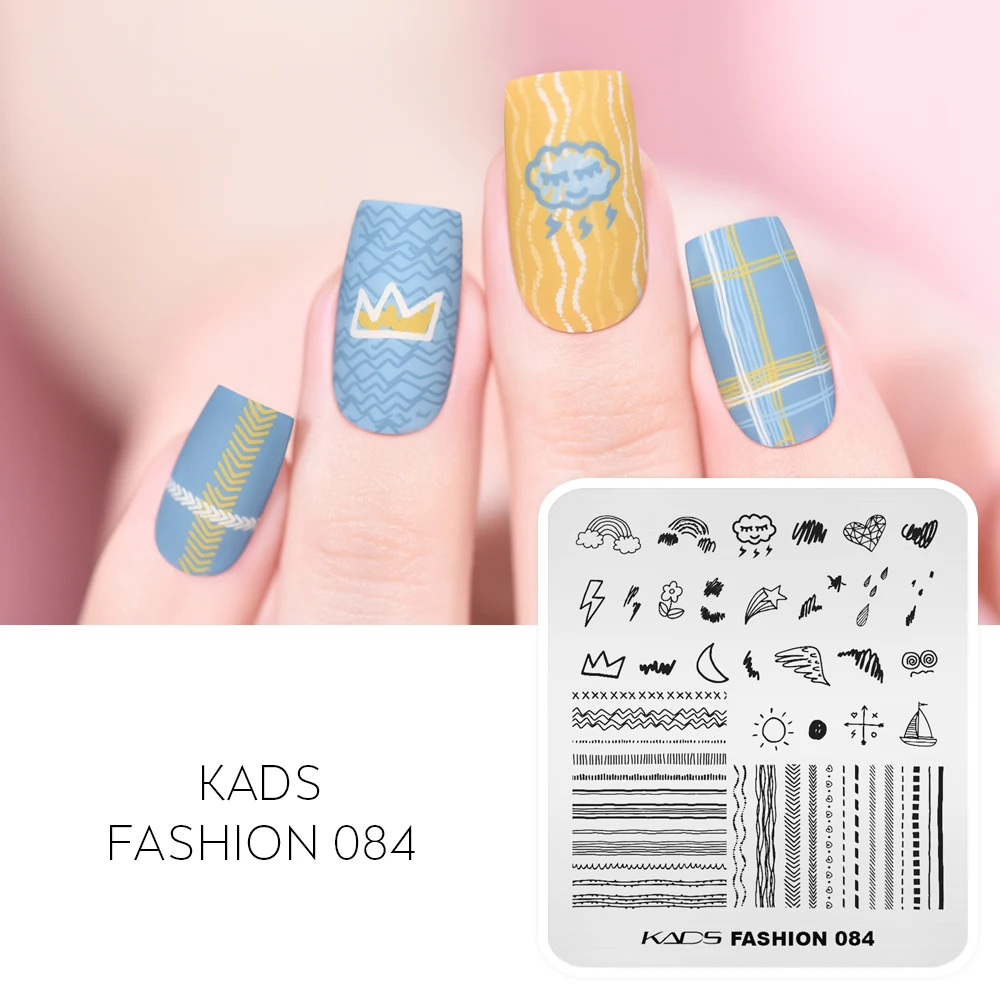 Nail Stamping Plate Line Stripe Pattern Design Nail Art Stamp Template Geometry Image DIY Nail Decoration Stencil Tools 3
