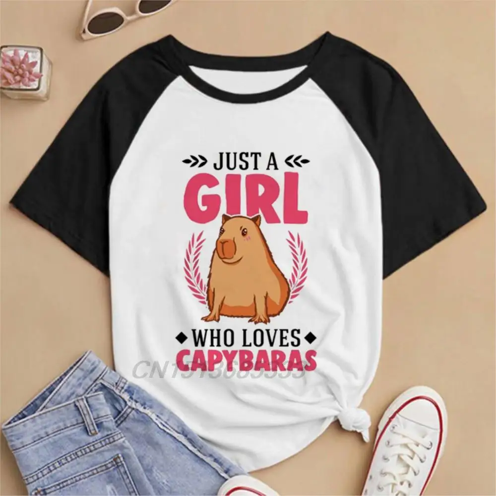 

Just A Girl Who Loves Capybaras Women Men T-shirts Best Capybara Dad Ever Man Cotton Tee Shirts Appa Drip Drip Spliced Tshirts