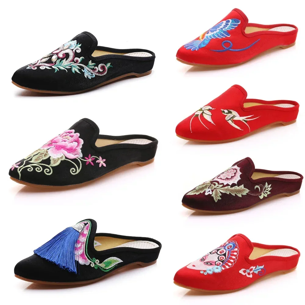 770359-d498d9.jpg Summer Harajuku Chinese Style Women's Slippers Casual Vintage Embroidery Women Shoes Ethnic Style Fashion Streetwear Sandales - Image 1