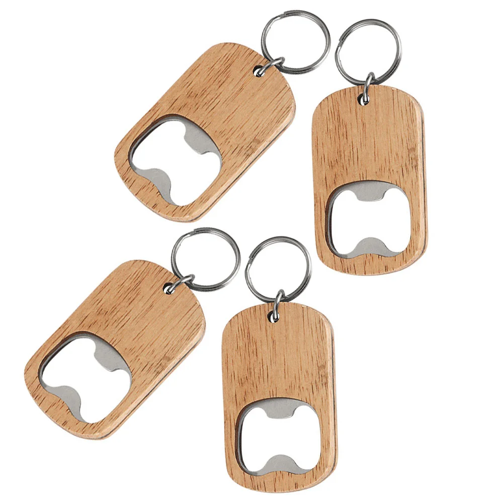 

4 Pcs Easy Beer Bottle Opener Wooden Handle Bar Kitchen Accessories Party Favors Best Man Gifts Soda Lid Assesorries