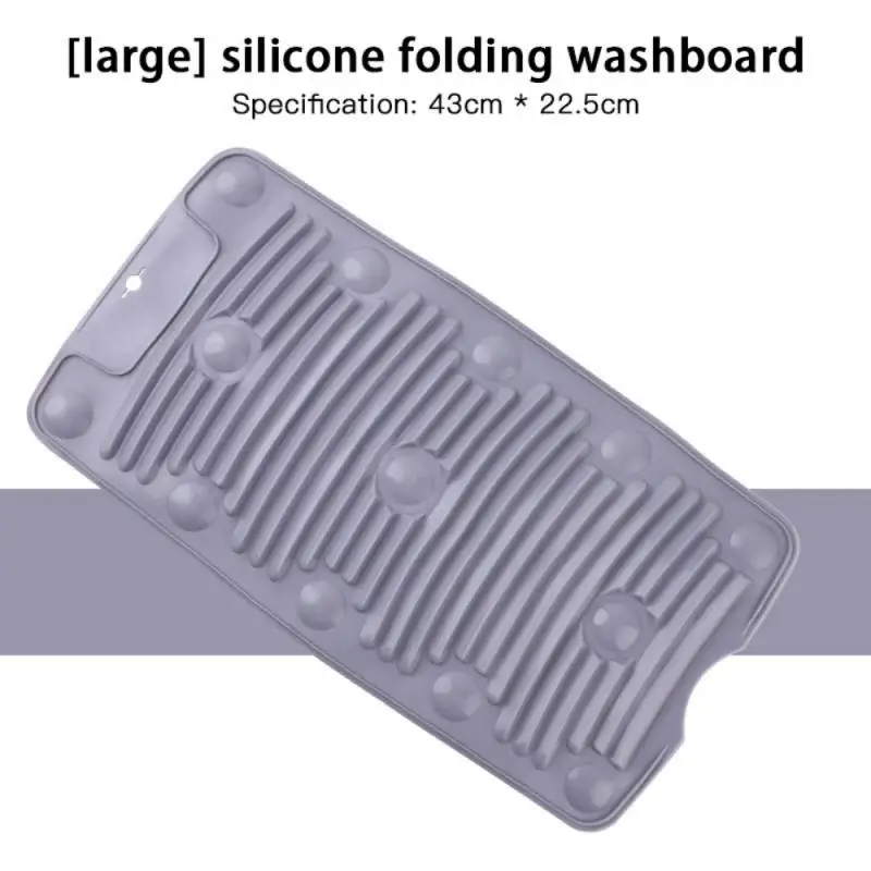 Laundry Board 1pcs Silicone Scrubbers Non Slip Foldable Portable Clean Tool