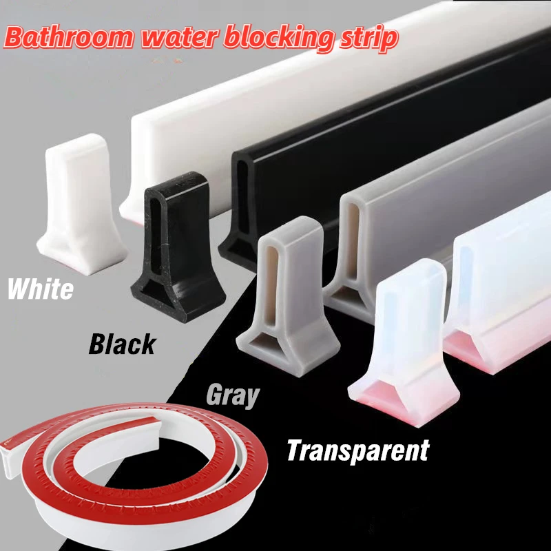 30mm High Bendable Shower Water Dam Bathroom Stopper Barrier and Retention System Dry and Wet Separation Flood Threshold Blocker