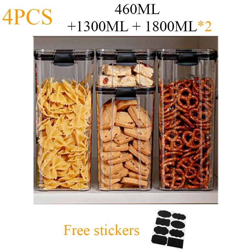 460~1800ml Stackable Food Storage SET Box Kitchen Containers