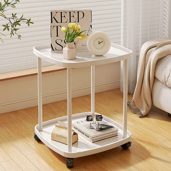 거실용 사이드 테이블, 소파 사이드 테이블, 발코니 트롤리, 커피 테이블, 간단한 소형 원형 테이블, 이동식 선반