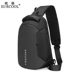 PVC Men Multifunctional Shoulder Bags Travel Pack Waterproof USB Sling Chest Bag Sports Messenger Crossbody Pack for Male Female