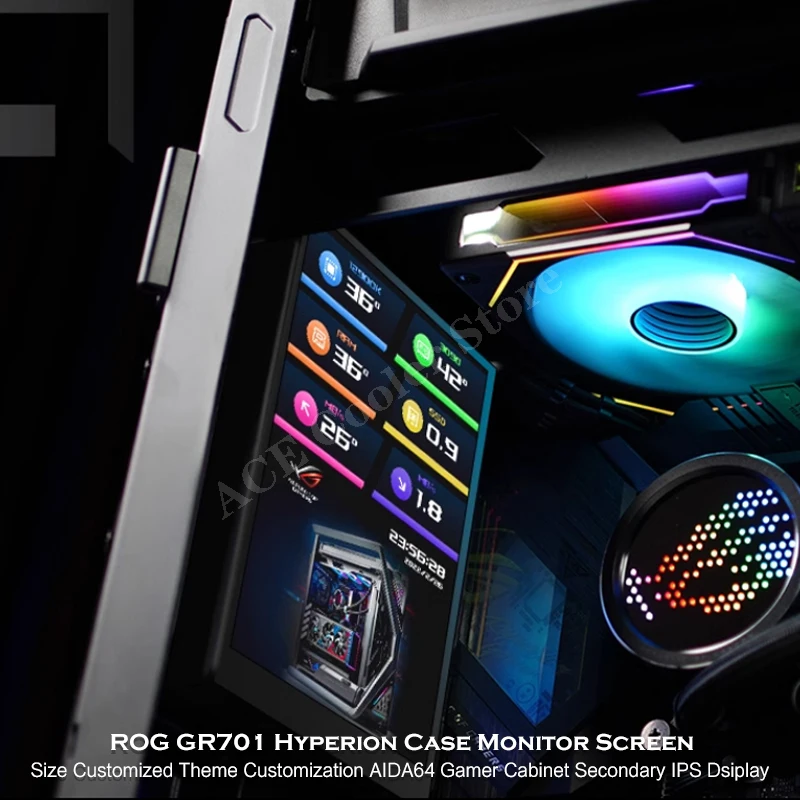 ROG Hyperion Case Monitor Screen Panel Solution Size/Themes