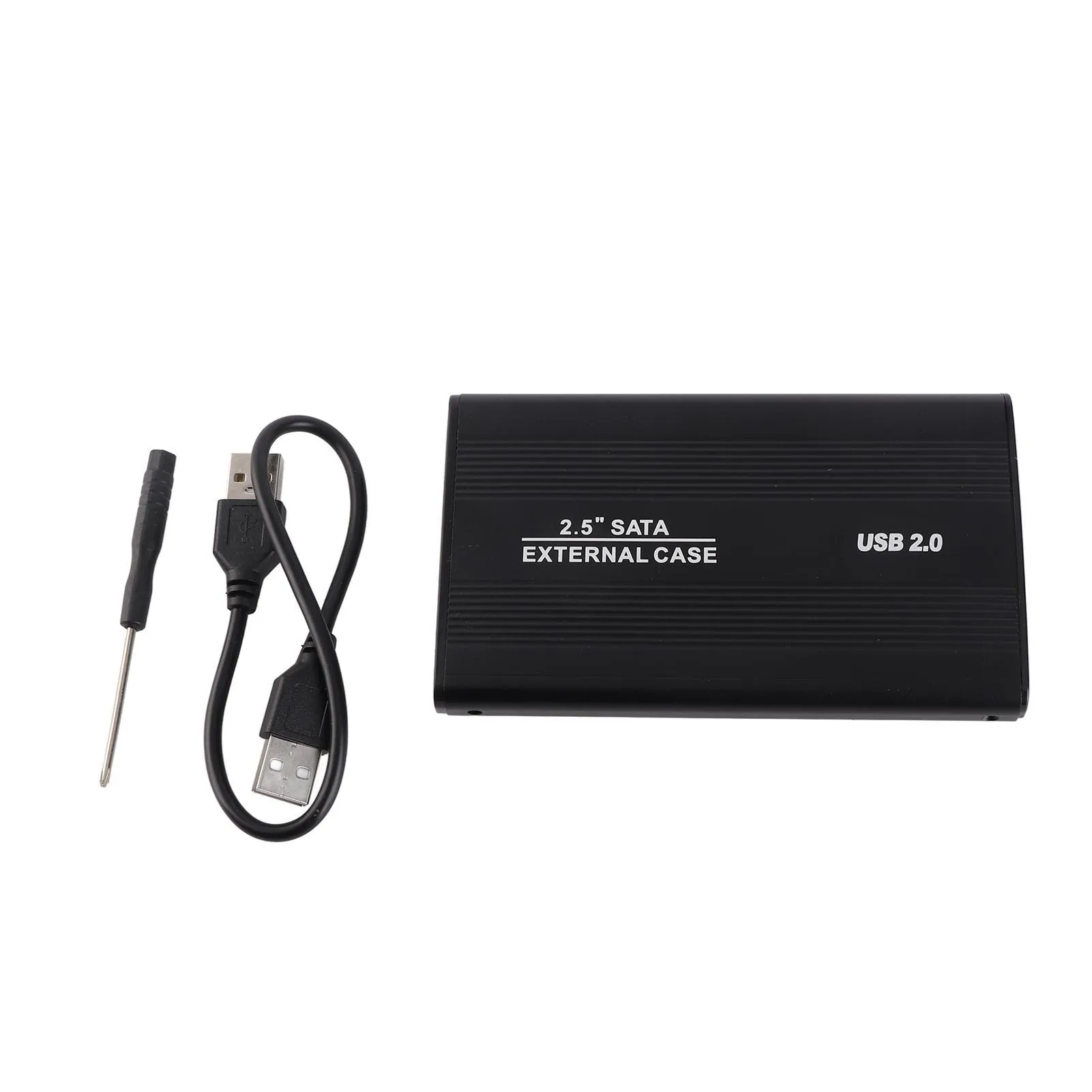 Aluminum Alloy 2.5-Inch Portable Hard Drive Enclosure - Black