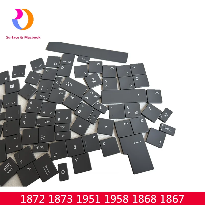Original Key Cap for Surface Laptop 3 4 5 IT Keyboard Cup 1868 1867 1872 1873 1951 1950 1958 1959 Italian Gray