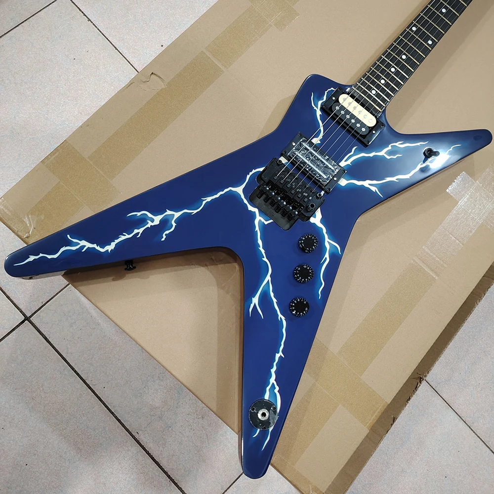 Wa shburn Di me Blue Lightning Electric Guitar