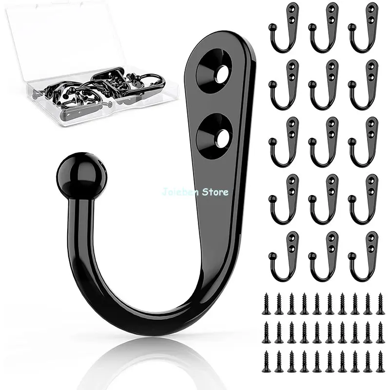 Retro Wall Hooks Hangers Door Wall Mounted Coat Hooks with Screws Suction Heavy Load Rack for Kitchen Bathroom Accessories 10pcs antique hooks with screws single wall mounted cloth hanger for coats hats towels keys home organizer