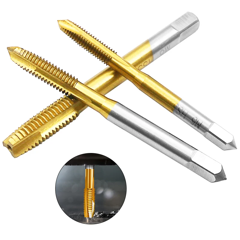 

1 Piece Tap Bit Set Hex Shank Titanium Plated Drill Bit HSS Thread Bit Screw Compound Tap Bit Hand Tools M3 M4 M5 M6 M8