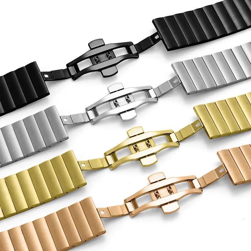 Luxury Stainless Steel Metal Strap - Premium Replacement Band Bracelet