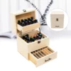 Wood Essential Oil Box 59 Grid Wood Essential Oil Box Essential Oil Packaging Box High Quality 3 Layer Essential Oil Box 2