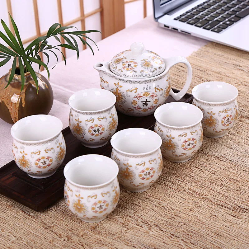 

Chinese Ceramic Tea Set Kung Fu Porcelain Tea Cup Pot Set Dragon Teapot Teacup Kungfu Teaset Puer Oolong Tea Ceremony Teaware